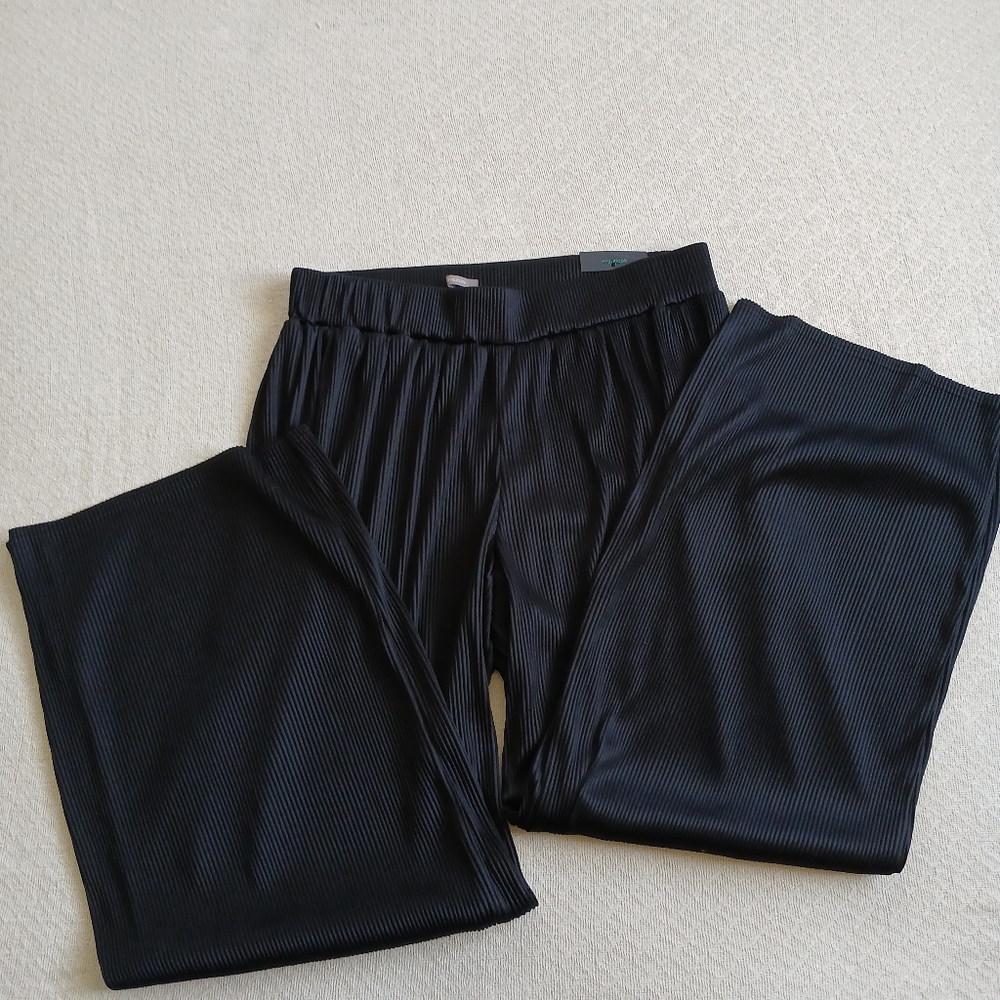 maurices ♡ wide leg high rise black pants large